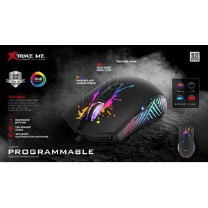 Xtrike Me Gaming Design Mouse GM-215  RGB Colours 7200DPI