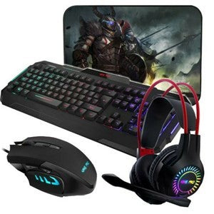 Kane Pro 4-in-1 Gaming Bundle Set - Mouse, Mat, Keyboard and Headset