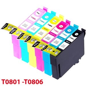 Epson Compatible Inks Cartridges Replaces T-0801-T-0806 - computer accessories wholesale uk