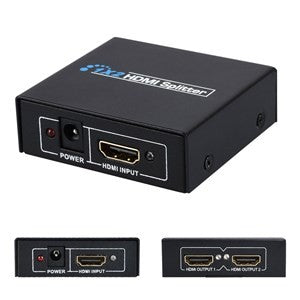 1x2 PORT HDMI Splitter With UK Charger Support 4K